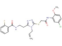 N-{2-[4-allyl-5-({2-[(5-chloro-2-methoxyphenyl)amino]-2-oxoethyl}thio)-4H-1,2,4-triazol-3-yl]ethyl}-2-fluorobenzamide