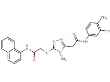 2-[(5-{2-[(3-chloro-4-methylphenyl)amino]-2-oxoethyl}-4-methyl-4H-1,2,4-triazol-3-yl)thio]-N-1-naphthylacetamide