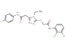 2-[5-({2-[(2,3-dichlorophenyl)amino]-2-oxoethyl}thio)-4-ethyl-4H-1,2,4-triazol-3-yl]-N-(4-fluorophenyl)acetamide