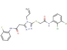 2-[4-allyl-5-({2-[(2,3-dichlorophenyl)amino]-2-oxoethyl}thio)-4H-1,2,4-triazol-3-yl]-N-(2-fluorophenyl)acetamide