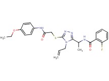 N-{1-[4-allyl-5-({2-[(4-ethoxyphenyl)amino]-2-oxoethyl}thio)-4H-1,2,4-triazol-3-yl]ethyl}-2-fluorobenzamide