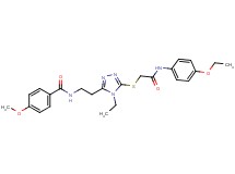 N-{2-[5-({2-[(4-ethoxyphenyl)amino]-2-oxoethyl}thio)-4-ethyl-4H-1,2,4-triazol-3-yl]ethyl}-4-methoxybenzamide