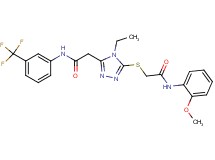2-[4-ethyl-5-({2-[(2-methoxyphenyl)amino]-2-oxoethyl}thio)-4H-1,2,4-triazol-3-yl]-N-[3-(trifluoromethyl)phenyl]acetamide