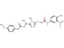 2-(4-methoxyphenyl)-N-{1-[4-methyl-5-({2-[(4-methyl-3-nitrophenyl)amino]-2-oxoethyl}thio)-4H-1,2,4-triazol-3-yl]ethyl}acetamide
