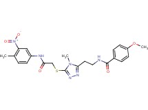 4-methoxy-N-{2-[4-methyl-5-({2-[(4-methyl-3-nitrophenyl)amino]-2-oxoethyl}thio)-4H-1,2,4-triazol-3-yl]ethyl}benzamide