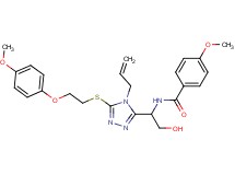 N-[1-(4-allyl-5-{[2-(4-methoxyphenoxy)ethyl]thio}-4H-1,2,4-triazol-3-yl)-2-hydroxyethyl]-4-methoxybenzamide