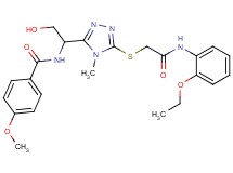 N-{1-[5-({2-[(2-ethoxyphenyl)amino]-2-oxoethyl}thio)-4-methyl-4H-1,2,4-triazol-3-yl]-2-hydroxyethyl}-4-methoxybenzamide