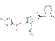 2-(4-allyl-5-{[2-(4-bromophenyl)-2-oxoethyl]thio}-4H-1,2,4-triazol-3-yl)-N-(2-methylphenyl)acetamide