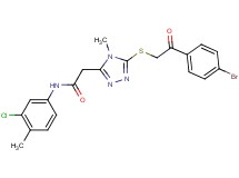 2-(5-{[2-(4-bromophenyl)-2-oxoethyl]thio}-4-methyl-4H-1,2,4-triazol-3-yl)-N-(3-chloro-4-methylphenyl)acetamide