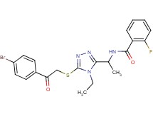 N-[1-(5-{[2-(4-bromophenyl)-2-oxoethyl]thio}-4-ethyl-4H-1,2,4-triazol-3-yl)ethyl]-2-fluorobenzamide