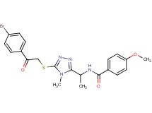N-[1-(5-{[2-(4-bromophenyl)-2-oxoethyl]thio}-4-methyl-4H-1,2,4-triazol-3-yl)ethyl]-4-methoxybenzamide