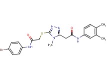 2-[5-({2-[(4-bromophenyl)amino]-2-oxoethyl}thio)-4-methyl-4H-1,2,4-triazol-3-yl]-N-(3,4-dimethylphenyl)acetamide