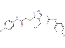 2-[5-({2-[(4-bromophenyl)amino]-2-oxoethyl}thio)-4-ethyl-4H-1,2,4-triazol-3-yl]-N-(4-fluorophenyl)acetamide