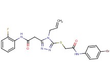 2-[4-allyl-5-({2-[(4-bromophenyl)amino]-2-oxoethyl}thio)-4H-1,2,4-triazol-3-yl]-N-(2-fluorophenyl)acetamide