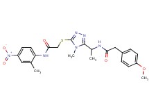 2-(4-methoxyphenyl)-N-{1-[4-methyl-5-({2-[(2-methyl-4-nitrophenyl)amino]-2-oxoethyl}thio)-4H-1,2,4-triazol-3-yl]ethyl}acetamide
