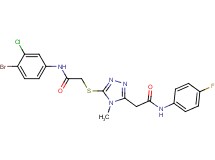2-[5-({2-[(4-bromo-3-chlorophenyl)amino]-2-oxoethyl}thio)-4-methyl-4H-1,2,4-triazol-3-yl]-N-(4-fluorophenyl)acetamide