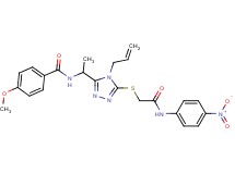 N-{1-[4-allyl-5-({2-[(4-nitrophenyl)amino]-2-oxoethyl}thio)-4H-1,2,4-triazol-3-yl]ethyl}-4-methoxybenzamide