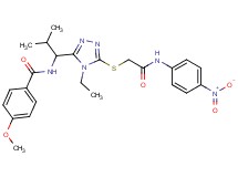 N-{1-[4-ethyl-5-({2-[(4-nitrophenyl)amino]-2-oxoethyl}thio)-4H-1,2,4-triazol-3-yl]-2-methylpropyl}-4-methoxybenzamide