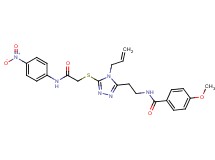 N-{2-[4-allyl-5-({2-[(4-nitrophenyl)amino]-2-oxoethyl}thio)-4H-1,2,4-triazol-3-yl]ethyl}-4-methoxybenzamide