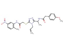 2-{[4-allyl-5-(1-{[(4-methoxyphenyl)acetyl]amino}ethyl)-4H-1,2,4-triazol-3-yl]thio}-N-(2-methyl-5-nitrophenyl)acetamide