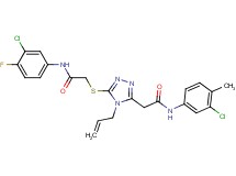 2-[4-allyl-5-({2-[(3-chloro-4-fluorophenyl)amino]-2-oxoethyl}thio)-4H-1,2,4-triazol-3-yl]-N-(3-chloro-4-methylphenyl)acetamide