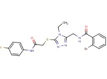 2-bromo-N-{[4-ethyl-5-({2-[(4-fluorophenyl)amino]-2-oxoethyl}thio)-4H-1,2,4-triazol-3-yl]methyl}benzamide
