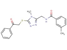 3-methyl-N-({4-methyl-5-[(2-oxo-2-phenylethyl)thio]-4H-1,2,4-triazol-3-yl}methyl)benzamide