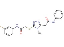 2-{[5-(2-anilino-2-oxoethyl)-4-methyl-4H-1,2,4-triazol-3-yl]thio}-N-(3-fluorophenyl)acetamide