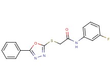 N-(3-fluorophenyl)-2-[(5-phenyl-1,3,4-oxadiazol-2-yl)thio]acetamide