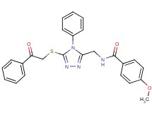 4-methoxy-N-({5-[(2-oxo-2-phenylethyl)thio]-4-phenyl-4H-1,2,4-triazol-3-yl}methyl)benzamide