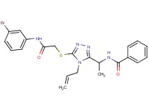 N-{1-[4-allyl-5-({2-[(3-bromophenyl)amino]-2-oxoethyl}thio)-4H-1,2,4-triazol-3-yl]ethyl}benzamide