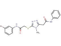 2-{[5-(2-anilino-2-oxoethyl)-4-methyl-4H-1,2,4-triazol-3-yl]thio}-N-(3-bromophenyl)acetamide