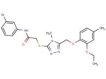 N-(3-bromophenyl)-2-({5-[(2-ethoxy-4-methylphenoxy)methyl]-4-methyl-4H-1,2,4-triazol-3-yl}thio)acetamide