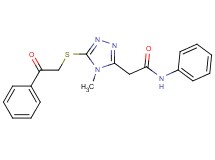 2-{4-methyl-5-[(2-oxo-2-phenylethyl)thio]-4H-1,2,4-triazol-3-yl}-N-phenylacetamide