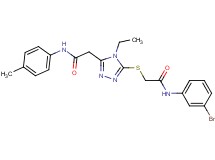 2-[5-({2-[(3-bromophenyl)amino]-2-oxoethyl}thio)-4-ethyl-4H-1,2,4-triazol-3-yl]-N-(4-methylphenyl)acetamide