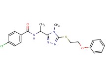 4-chloro-N-(1-{4-methyl-5-[(2-phenoxyethyl)thio]-4H-1,2,4-triazol-3-yl}ethyl)benzamide