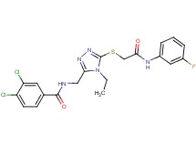 3,4-dichloro-N-{[4-ethyl-5-({2-[(3-fluorophenyl)amino]-2-oxoethyl}thio)-4H-1,2,4-triazol-3-yl]methyl}benzamide