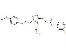2-({4-allyl-5-[3-(4-methoxyphenyl)propyl]-4H-1,2,4-triazol-3-yl}thio)-N-(3-fluorophenyl)acetamide