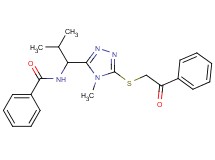 N-(2-methyl-1-{4-methyl-5-[(2-oxo-2-phenylethyl)thio]-4H-1,2,4-triazol-3-yl}propyl)benzamide