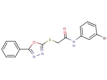 N-(3-bromophenyl)-2-[(5-phenyl-1,3,4-oxadiazol-2-yl)thio]acetamide