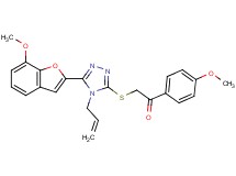 2-{[4-allyl-5-(7-methoxy-1-benzofuran-2-yl)-4H-1,2,4-triazol-3-yl]thio}-1-(4-methoxyphenyl)ethanone