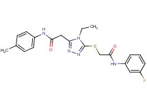 2-[4-ethyl-5-({2-[(3-fluorophenyl)amino]-2-oxoethyl}thio)-4H-1,2,4-triazol-3-yl]-N-(4-methylphenyl)acetamide