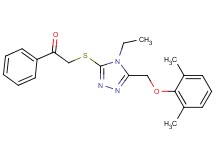 2-({5-[(2,6-dimethylphenoxy)methyl]-4-ethyl-4H-1,2,4-triazol-3-yl}thio)-1-phenylethanone