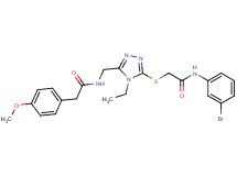 N-(3-bromophenyl)-2-{[4-ethyl-5-({[(4-methoxyphenyl)acetyl]amino}methyl)-4H-1,2,4-triazol-3-yl]thio}acetamide