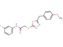 N-(3-fluorophenyl)-2-{[5-(4-methoxybenzyl)-1,3,4-oxadiazol-2-yl]thio}acetamide