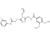 N-{[4-allyl-5-({2-[(3-fluorophenyl)amino]-2-oxoethyl}thio)-4H-1,2,4-triazol-3-yl]methyl}-3,4-dimethoxybenzamide