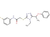 2-{[4-ethyl-5-(1-phenoxyethyl)-4H-1,2,4-triazol-3-yl]thio}-N-(3-fluorophenyl)acetamide