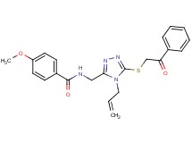 N-({4-allyl-5-[(2-oxo-2-phenylethyl)thio]-4H-1,2,4-triazol-3-yl}methyl)-4-methoxybenzamide
