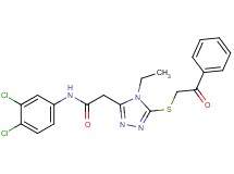 N-(3,4-dichlorophenyl)-2-{4-ethyl-5-[(2-oxo-2-phenylethyl)thio]-4H-1,2,4-triazol-3-yl}acetamide