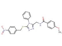 4-methoxy-N-({5-[(4-nitrobenzyl)thio]-4-phenyl-4H-1,2,4-triazol-3-yl}methyl)benzamide